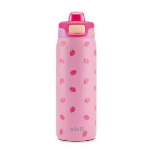 Kids Pop & Fill 18oz Stainless Water Bottle, Sip or Chug, Strawberries | Insulated stainless steel kids water bottle with Quick Fill lid, sip straw, chug opening, leakproof lock, and BPA-free Kids Pop & Fill 18oz Stainless Water Bottle, Sip or Chug, Strawberries | Insulated stainless steel kids water bottle with Quick Fill lid, sip straw, chug opening, leakproof lock, and BPA-free