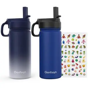 16oz Kids Water Bottle, 2 Pack Stainless Steel Insulated Cup | DIY Stickers, BPA-free, Leak-proof, Sturdy, Keeps Cold 24h, Easy to Carry, Easy to Clean, Back to School, Gifts 16oz Kids Water Bottle, 2 Pack Stainless Steel Insulated Cup | DIY Stickers, BPA-free, Leak-proof, Sturdy, Keeps Cold 24h, Easy to Carry, Easy to Clean, Back to School, Gifts