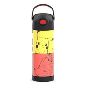 FUNTAINER Water Bottle with Spout, 16oz, Pokemon | Kids Stainless Steel Insulated Water Bottle, Keeps Drinks Cold Longer for School & Play, BPA-Free FUNTAINER Water Bottle with Spout, 16oz, Pokemon | Kids Stainless Steel Insulated Water Bottle, Keeps Drinks Cold Longer for School & Play, BPA-Free