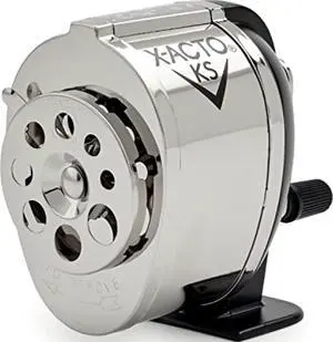 KS Manual Pencil Sharpener, Mountable, Metal, 1 Count - Classroom, Teacher Supplies, Adjustable for 8 Pencil Sizes KS Manual Pencil Sharpener, Mountable, Metal, 1 Count - Classroom, Teacher Supplies, Adjustable for 8 Pencil Sizes