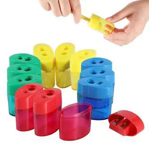 2-Hole Pencil Sharpener - Handheld, 12 Pack for Kids 2-Hole Pencil Sharpener - Handheld, 12 Pack for Kids