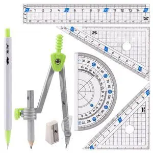 Geometry Set, 7 pcs, Compass for Geometry Compass Math | Geometry Kit with Storage Box, Math Compass, Geometry Set for School, Protractor and Compass Set, Drawing Tools, Ruler Set Geometry Set, 7 pcs, Compass for Geometry Compass Math | Geometry Kit with Storage Box, Math Compass, Geometry Set for School, Protractor and Compass Set, Drawing Tools, Ruler Set