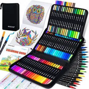 72 Colors Dual Tip Art Markers Pens for Adult Coloring Books | Brush Tip + Fine Tip, Coloring Marker for Drawing Journaling Note Taking Lettering, Durable Case 72 Colors Dual Tip Art Markers Pens for Adult Coloring Books | Brush Tip + Fine Tip, Coloring Marker for Drawing Journaling Note Taking Lettering, Durable Case