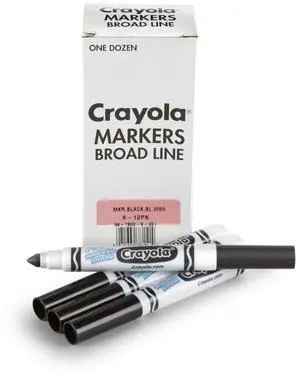 Washable Markers for Kids, Black 12ct, Bulk Broad Line | Markers for School, Classroom Essentials, Teacher Classroom Must Haves for Elementary School Washable Markers for Kids, Black 12ct, Bulk Broad Line | Markers for School, Classroom Essentials, Teacher Classroom Must Haves for Elementary School