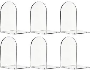6pcs Book Ends for Shelves, Acrylic Bookends for Home Office | Clear Book Ends, Decorative Book Stoppers, Sturdy Book Holder for Heavy Books, Non-Slip Feet, Desktop Organizer 6pcs Book Ends for Shelves, Acrylic Bookends for Home Office | Clear Book Ends, Decorative Book Stoppers, Sturdy Book Holder for Heavy Books, Non-Slip Feet, Desktop Organizer