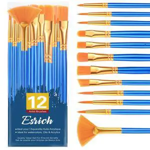 Paint Brushes Set,1pack/12pcs Nylon Hair Round-Pointed Tip Acrylic Paint Brushes for Watercolor Oil Rock Face Painting,12 Sizes Paint Brush for All Purposes Kids Adult Arts Painting Brush Kits Paint Brushes Set,1pack/12pcs Nylon Hair Round-Pointed Tip Acrylic Paint Brushes for Watercolor Oil Rock Face Painting,12 Sizes Paint Brush for All Purposes Kids Adult Arts Painting Brush Kits