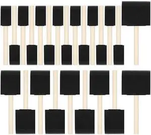 24 Pcs Foam Paint Brushes, Wood Handle Sponge Brushes for Painting, Staining, Varnishes, and DIY Craft Projects (1'', 2'' and 3'') 24 Pcs Foam Paint Brushes, Wood Handle Sponge Brushes for Painting, Staining, Varnishes, and DIY Craft Projects (1'', 2'' and 3'')