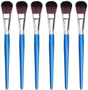 1 Inch Oval Mop Brush Set, 6PCS Blending Brushes for Acrylic Painting | Professional oval mop brushes for acrylic blending, watercolor softening, color transitions, base coating and fine art 1 Inch Oval Mop Brush Set, 6PCS Blending Brushes for Acrylic Painting | Professional oval mop brushes for acrylic blending, watercolor softening, color transitions, base coating and fine art