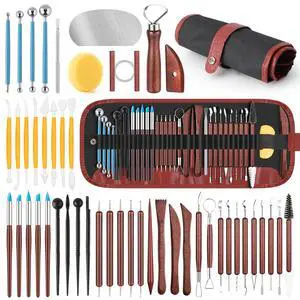 48PCS Pottery Tools Kit for Sculpting, Clay Carving Tools, Ceramic Tools for Polymer Clay, Modeling, Trimming, Molding, Shaping, Pottery Kiln, Arts Crafts Supplies, Adults, Students, Beginners, Pros 48PCS Pottery Tools Kit for Sculpting, Clay Carving Tools, Ceramic Tools for Polymer Clay, Modeling, Trimming, Molding, Shaping, Pottery Kiln, Arts Crafts Supplies, Adults, Students, Beginners, Pros