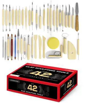 42 Pcs Polymer Clay Tools | Air Dry Clay Tools, Clay Sculpting Tools Double-Sided, Smooth Wooden Handles 42 Pcs Polymer Clay Tools | Air Dry Clay Tools, Clay Sculpting Tools Double-Sided, Smooth Wooden Handles