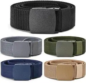 Tactical Men's Nylon Belts,5 Pack Men Casual Canvas Belt | Military Outdoor Metal-Free Web Work Belt Tactical Men's Nylon Belts,5 Pack Men Casual Canvas Belt | Military Outdoor Metal-Free Web Work Belt