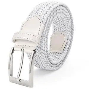 Men's Golf Belt, Stretch Braided Elastic Woven Casual Jeans Belts 1 3/8" Nylon Web Work Belts for Men Men's Golf Belt, Stretch Braided Elastic Woven Casual Jeans Belts 1 3/8" Nylon Web Work Belts for Men