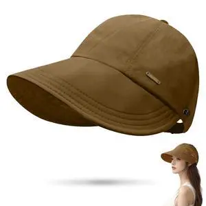 Sun hat for Women UPF 50 Hats for Men Ponytail Sun Hats for Women uv Protection Packable Adjustable Cap Coffee Sun hat for Women UPF 50 Hats for Men Ponytail Sun Hats for Women uv Protection Packable Adjustable Cap Coffee