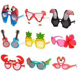 Luau Party Sunglasses - 9 Pairs Funny Hawaiian Glasses, Tropical Fancy Dress Props, Fun Summer Kids Party Favors, Beach Themed Party Supplies Decoration Luau Party Sunglasses - 9 Pairs Funny Hawaiian Glasses, Tropical Fancy Dress Props, Fun Summer Kids Party Favors, Beach Themed Party Supplies Decoration