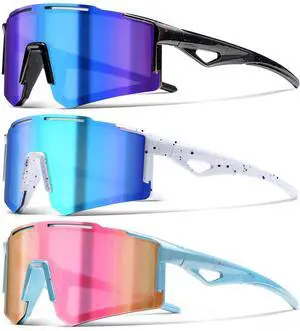 3PACK Kids Sunglasses Youth Baseball Sunglasses for Boys Girls - Softball Cycling Sports Sun Glasses UV400 Protection 3PACK Kids Sunglasses Youth Baseball Sunglasses for Boys Girls - Softball Cycling Sports Sun Glasses UV400 Protection