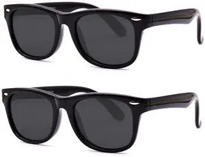 Toddler Sunglasses, Polarized Flexible Boys Girl Baby and Kids Sunglasses Age 2 to 10 (2 Black) Toddler Sunglasses, Polarized Flexible Boys Girl Baby and Kids Sunglasses Age 2 to 10 (2 Black)