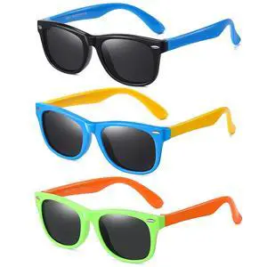 Kids Polarized Sunglasses for girls boys 3 Pack, Flexible TPEE Rubber Frame for Children Age 3-8. Kids Polarized Sunglasses for girls boys 3 Pack, Flexible TPEE Rubber Frame for Children Age 3-8.