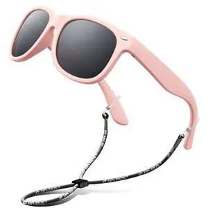 kids Sunglasses Girls with Strap Polarized UV Protection Flexible Shades for Baby and Children Age 2-10 RBK004-2 Light Pink kids Sunglasses Girls with Strap Polarized UV Protection Flexible Shades for Baby and Children Age 2-10 RBK004-2 Light Pink