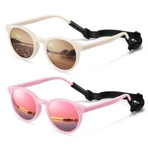 Cute Kids Polarized Sunglasses,Baby Toddler Sun Glasses with Strap | Gifts for Girls Boys Age 0-6,Flexible Round Shades with UV Protection,Newborn Infant Sunnies Travel Beach Essentials Cute Kids Polarized Sunglasses,Baby Toddler Sun Glasses with Strap | Gifts for Girls Boys Age 0-6,Flexible Round Shades with UV Protection,Newborn Infant Sunnies Travel Beach Essentials