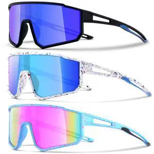 3PACK Kids Sunglasses,Youth Baseball Glasses,Cycling Goggles for 6-14 Boys Girls,UV400 Protection (3pcs-Black Blue+White Blue+Blue Pink-K01) 3PACK Kids Sunglasses,Youth Baseball Glasses,Cycling Goggles for 6-14 Boys Girls,UV400 Protection (3pcs-Black Blue+White Blue+Blue Pink-K01)