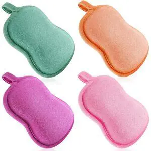 4 Pcs Baby Bath Sponge Toddler Bath Sponge,Red, Purple, Green, Orange | Soft Comfy Absorbent Loofah for Kids Babies Boy Girl 4 Pcs Baby Bath Sponge Toddler Bath Sponge,Red, Purple, Green, Orange | Soft Comfy Absorbent Loofah for Kids Babies Boy Girl
