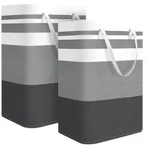 2-Pack Large Laundry Bag, Waterproof,Collapsible Tall Clothes Hamper with Extended Handles for Clothes Toys in the Dorm and Family,NO have Wire frame not stand up! 2-Pack Large Laundry Bag, Waterproof,Collapsible Tall Clothes Hamper with Extended Handles for Clothes Toys in the Dorm and Family,NO have Wire frame not stand up!