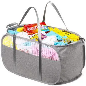 Pop Up Laundry Hamper, Holds 1.5 Loads, Honeycomb Breathable Laundry Basket | Designed at Dryer-Door Height for Easy Unloading, Collapsible with Strong Handles, Lightweight Carry, Tear-Proof Mesh Pop Up Laundry Hamper, Holds 1.5 Loads, Honeycomb Breathable Laundry Basket | Designed at Dryer-Door Height for Easy Unloading, Collapsible with Strong Handles, Lightweight Carry, Tear-Proof Mesh
