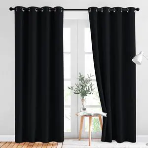 Black Out Curtains for Bedroom 84 Inches Long, W52xL84, 2 Panels | Light Reducing Thermal Drapes Solid Grommet Room Darkening Window Treatments for Living Room Black Out Curtains for Bedroom 84 Inches Long, W52xL84, 2 Panels | Light Reducing Thermal Drapes Solid Grommet Room Darkening Window Treatments for Living Room