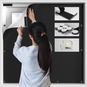 100% Blackout Curtains for Bedroom, Magnetic Portable Blackout Shades for Travel, Black Out Window Cover No Drill Cuttable for Bedroom, Nursery, Media Room, RV, 39x57 inch | No Drill Cuttable Shades, 100% Blackout Curtains for Bedroom, Magnetic Portable Blackout Shades for Travel, Black Out Window Cover No Drill Cuttable for Bedroom, Nursery, Media Room, RV, 39x57 inch | No Drill Cuttable Shades,