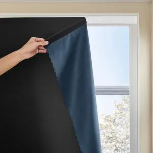 Autohesion Curtains for Windows,Bedroom Blackout Curtains for - Thermal Lnsulated No Drill Curtains Room Darkening Black Small Drapes, JILRON,(1 Panels,35Wx63L inch-Black) Autohesion Curtains for Windows,Bedroom Blackout Curtains for - Thermal Lnsulated No Drill Curtains Room Darkening Black Small Drapes, JILRON,(1 Panels,35Wx63L inch-Black)
