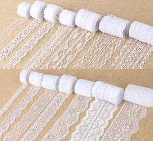 46 Yards White Lace Ribbon 14 Rolls Vintage Lace Trims 0.6 to 2.1 inch Ribbon Laces with Assorted Pattern for Sewing, Crafts, Wedding Decor, Flower Ribbons, 3.28 Yards Each 46 Yards White Lace Ribbon 14 Rolls Vintage Lace Trims 0.6 to 2.1 inch Ribbon Laces with Assorted Pattern for Sewing, Crafts, Wedding Decor, Flower Ribbons, 3.28 Yards Each