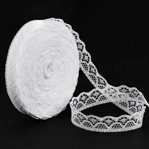 30-Yard Lace Ribbon for Scrapbooking & Crafts, 0.5 inch Width | White Lace Trim Ribbon, Polyester Ribbon for Wedding, Gift Wrapping & DIY Projects, Washable Non, Fraying Decorative Trim 30-Yard Lace Ribbon for Scrapbooking & Crafts, 0.5 inch Width | White Lace Trim Ribbon, Polyester Ribbon for Wedding, Gift Wrapping & DIY Projects, Washable Non, Fraying Decorative Trim