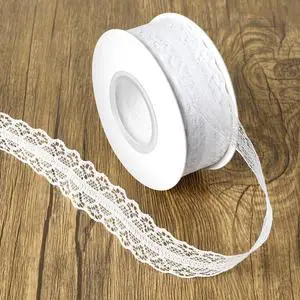 White Lace Ribbon Vintage Lace Decorative Trim 25 Yards 1.2 Inch | Thin White Laces Ribbon for Sewing Trim Embellishments DIY Crafts Gift Wrapping Flower Bouquet Hair Ribbons for Women Girls White Lace Ribbon Vintage Lace Decorative Trim 25 Yards 1.2 Inch | Thin White Laces Ribbon for Sewing Trim Embellishments DIY Crafts Gift Wrapping Flower Bouquet Hair Ribbons for Women Girls