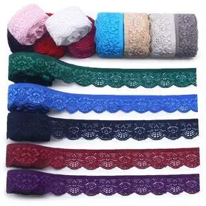 28 Yards 1" Wide Lace Elastic Trim 14 Colors Lace Ribbon Flower Edge Trimming for Sewing Craft Wedding Party Decor Clothes 28 Yards 1" Wide Lace Elastic Trim 14 Colors Lace Ribbon Flower Edge Trimming for Sewing Craft Wedding Party Decor Clothes