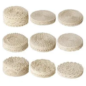 54 Yards Beige Lace Ribbon Vintage Sewing Crochet Ribbon Trimming for DIY Scrapbooking Wedding Crafts Supply (Beige) 54 Yards Beige Lace Ribbon Vintage Sewing Crochet Ribbon Trimming for DIY Scrapbooking Wedding Crafts Supply (Beige)