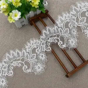 Premium Eyelash Lace Trim by The Yard, Soft Floral Embroidered Lace Ribbon for DIY Sewing Crafts, Wedding Dress, Bridal Veil, Lingerie, Doll Clothes, Scrapbooking & Home Décor Premium Eyelash Lace Trim by The Yard, Soft Floral Embroidered Lace Ribbon for DIY Sewing Crafts, Wedding Dress, Bridal Veil, Lingerie, Doll Clothes, Scrapbooking & Home Décor