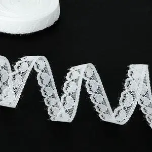 White Lace Ribbon for Gift Wrapping, 5/8 inch x 20 Yard Lace Trim Ribbon | White Heart Ribbon for Sewing Crafts Dress Applique Flower Bouquet Valentines Mothers Day Christmas Bridal Wedding Decor White Lace Ribbon for Gift Wrapping, 5/8 inch x 20 Yard Lace Trim Ribbon | White Heart Ribbon for Sewing Crafts Dress Applique Flower Bouquet Valentines Mothers Day Christmas Bridal Wedding Decor