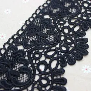 Venice Lace Trim, Black, 3.5 Inch Wide | Floral Embroidered.Durable, soft, and perfect for bridal, gothic decor, and sewing. Venice Lace Trim, Black, 3.5 Inch Wide | Floral Embroidered.Durable, soft, and perfect for bridal, gothic decor, and sewing.