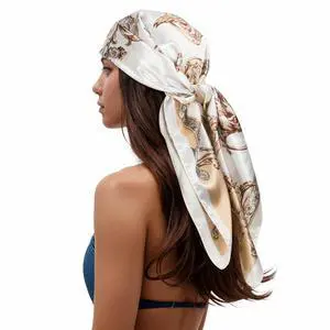 Head Scarf for Women Like Silk Scarf Hair Scarf Printed Square Scarf Bandanas for Women 35 Inches Head Scarf for Women Like Silk Scarf Hair Scarf Printed Square Scarf Bandanas for Women 35 Inches