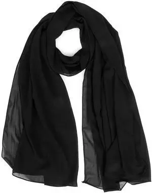 Women Lightweight Chiffon Long Fashion Scarves Sun-proof Shawls Wrap | Women Lightweight Breathable Solid Color Soft Silk Feel Thin Sheer Long Fashion Scarves Sun-proof Shawls Wrap 71"x 30" Black Women Lightweight Chiffon Long Fashion Scarves Sun-proof Shawls Wrap | Women Lightweight Breathable Solid Color Soft Silk Feel Thin Sheer Long Fashion Scarves Sun-proof Shawls Wrap 71"x 30" Black
