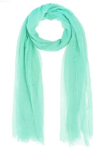 Women Summer Cotton Linen Scarf Crinkle Long Beach Shawl Wrap hijab with Fringe (light Turquoise, 71 x 35 Inch) Women Summer Cotton Linen Scarf Crinkle Long Beach Shawl Wrap hijab with Fringe (light Turquoise, 71 x 35 Inch)