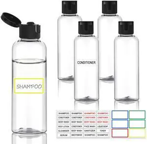 5 Pack 3.4 oz Travel Bottles for Toiletries, TSA Approved Leak Proof Refillable Travel Size Containers, Clear Plastic Shampoo Bottles for Lotion Conditioner 5 Pack 3.4 oz Travel Bottles for Toiletries, TSA Approved Leak Proof Refillable Travel Size Containers, Clear Plastic Shampoo Bottles for Lotion Conditioner