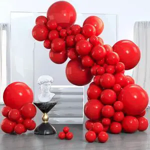 Red Balloons 140pcs Different Sizes of 18 12 10 5 Inch | Balloons for Birthday Graduation Bachelorette Citizenship Anniversary Cherry Casino Theme Party Decorations Red-Y57 Red Balloons 140pcs Different Sizes of 18 12 10 5 Inch | Balloons for Birthday Graduation Bachelorette Citizenship Anniversary Cherry Casino Theme Party Decorations Red-Y57
