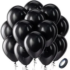 Black Balloons Latex Party Balloons - 100 Pack 12 inch | Balloons for Birthday Graduation Retirement Casino Gaming Anniversary Black Themed Party Decorations Black Balloons Latex Party Balloons - 100 Pack 12 inch | Balloons for Birthday Graduation Retirement Casino Gaming Anniversary Black Themed Party Decorations