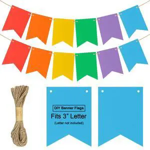 120 pcs Paper Banner Flags Cutouts Colorful Swallowtail Banners | 3.74 x 5 in Blank Paper Banner Die Cuts with String for School Classroom Birthday Wedding Celebration Party Supplies 120 pcs Paper Banner Flags Cutouts Colorful Swallowtail Banners | 3.74 x 5 in Blank Paper Banner Die Cuts with String for School Classroom Birthday Wedding Celebration Party Supplies