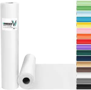 White Wrapping Paper Roll 17.5"x1200"(100') | For Easel Painting Drawing Banner Craft Kraft Bulletin Board Paper Kids Art, Chart Poster, Wedding Gift Wrap 80GSM 55LB White Wrapping Paper Roll 17.5"x1200"(100') | For Easel Painting Drawing Banner Craft Kraft Bulletin Board Paper Kids Art, Chart Poster, Wedding Gift Wrap 80GSM 55LB