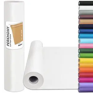 Craft Paper Roll 17.5" x 1,200" (100') White Kraft Easel Paper for Gift Wrapping Bulletin Board Art Bouquet Flower Packing Moving Shipping Floor Covering Table (White, 17.5" x 100') Craft Paper Roll 17.5" x 1,200" (100') White Kraft Easel Paper for Gift Wrapping Bulletin Board Art Bouquet Flower Packing Moving Shipping Floor Covering Table (White, 17.5" x 100')