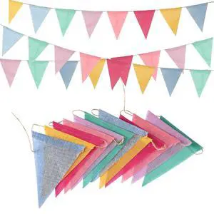 Banner Flags Pastel - GREATRIL Colorful Triangle Banners for Birthday Easter Classroom School Carnival Garland Outdoor Burlap Bunting Party Decorations 4 Strings Banner Flags Pastel - GREATRIL Colorful Triangle Banners for Birthday Easter Classroom School Carnival Garland Outdoor Burlap Bunting Party Decorations 4 Strings