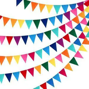 6 Pack Pennant Banner Flags, 72 Flags/8.2 ft, Rainbow Colors | Rainbow Bunting Streamers for Party Decorations, Classroom Decor, Baby Shower, Festive Garland Banner String Decoration 6 Pack Pennant Banner Flags, 72 Flags/8.2 ft, Rainbow Colors | Rainbow Bunting Streamers for Party Decorations, Classroom Decor, Baby Shower, Festive Garland Banner String Decoration