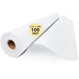 Art Paper Roll for Crafts, 17.75"x1200" (100') White Gift Wrapping Paper | Drawing & Painting, Kraft Bulletin Board Poster Banner Coloring Paper, Kids Art Supplies, Wedding Floral Supplies 80GSM 55LB Art Paper Roll for Crafts, 17.75"x1200" (100') White Gift Wrapping Paper | Drawing & Painting, Kraft Bulletin Board Poster Banner Coloring Paper, Kids Art Supplies, Wedding Floral Supplies 80GSM 55LB